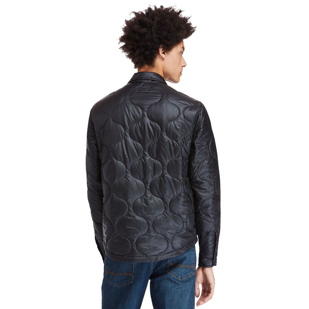 Timberland Mens Jackets Heritage Long-Sleeve Onion-Quilted Shirt - Black - India TG8524063